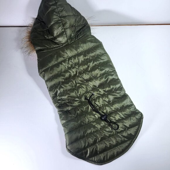 Dog Jacket Size XL Lined Winter Pet Coat Soft Fur Hooded Small Dog Puppy Jacket - Picture 2 of 12